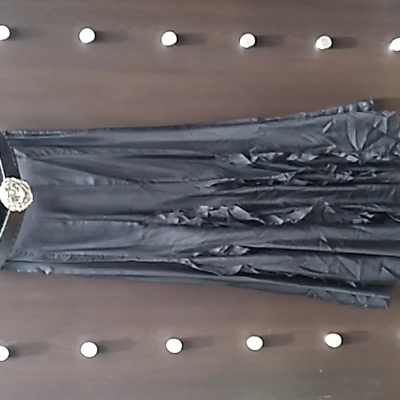 CCO | ADRIENNE VITTADINI | Black Sheer Maxi Skirt Size 0 =A-Line High Waist - Picture 6 of 15